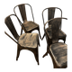 Set of 4 Boston chairs in patinated bronze metal – Westwing ni