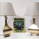 Pair of Postmodern Brass Table Lamps by Montagna Grillo and Tonello, Italy