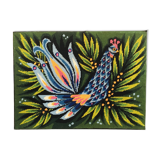 Flamboyant bird tapestry Jean Lurçat style