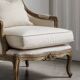Fauteuil classique en bois massif