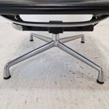 Model EA 124 + 125 Vitra Lounge Chair and Ottoman by Charles & Ray Eames