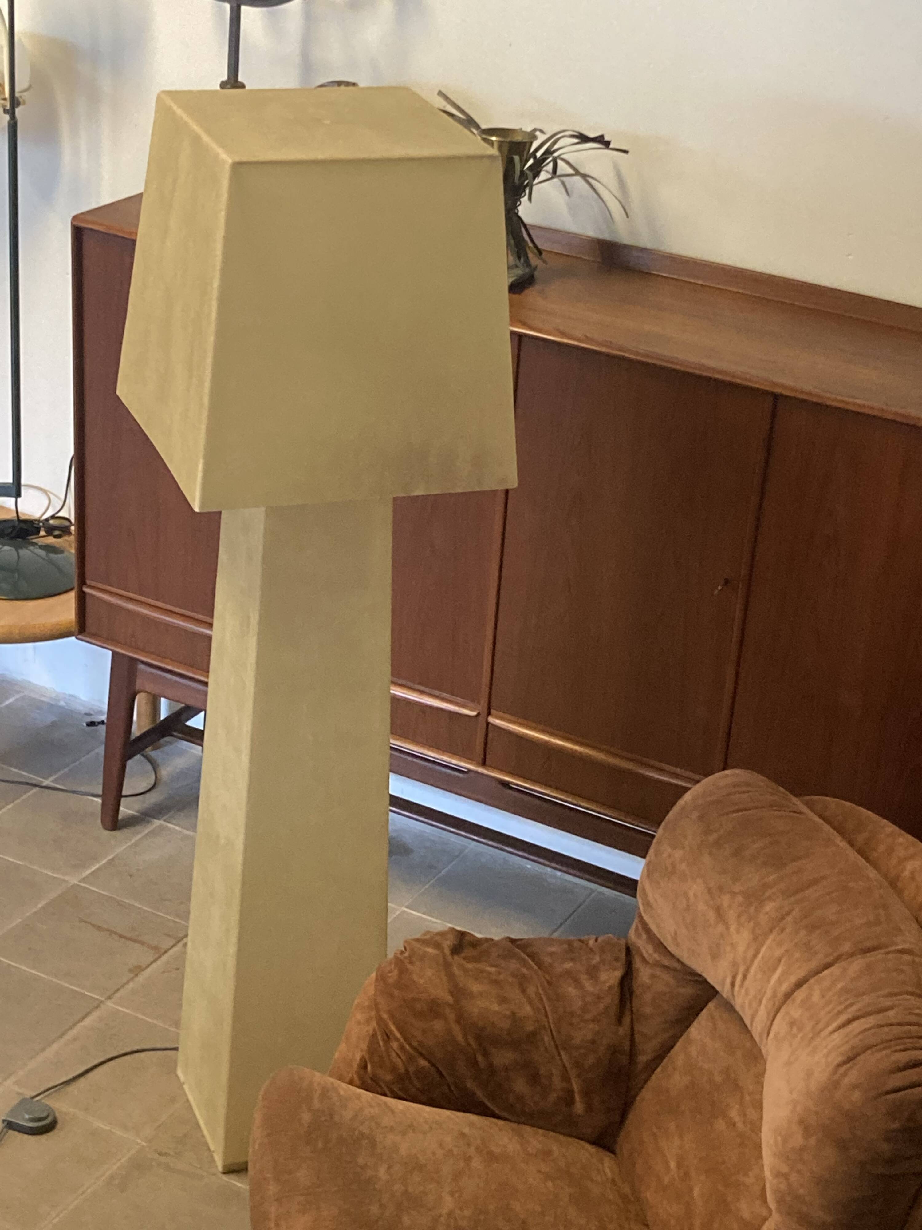 Large Decorative Fiberglass Floor Lamp 1980s