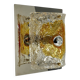 Italian chrome and Murano glass wall light from the 1970s.