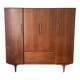 Vintage Scandinavian style teak wardrobe from the 1960s by Tricoire and Vecchione.
