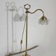Tulip lamp in glass and bronze, adjustable, art deco 1920