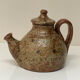 Vintage glazed ceramic sculptural teapot from the 1970s.