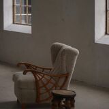 Decorative stool carved from African hardwood / Tribal art piece, mid-20th century