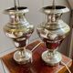 Pair of silver-plated metal lamps produced by Christofle - 1950s design