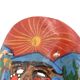 Colorful ceramic mask from Mexico, South America, 1970s