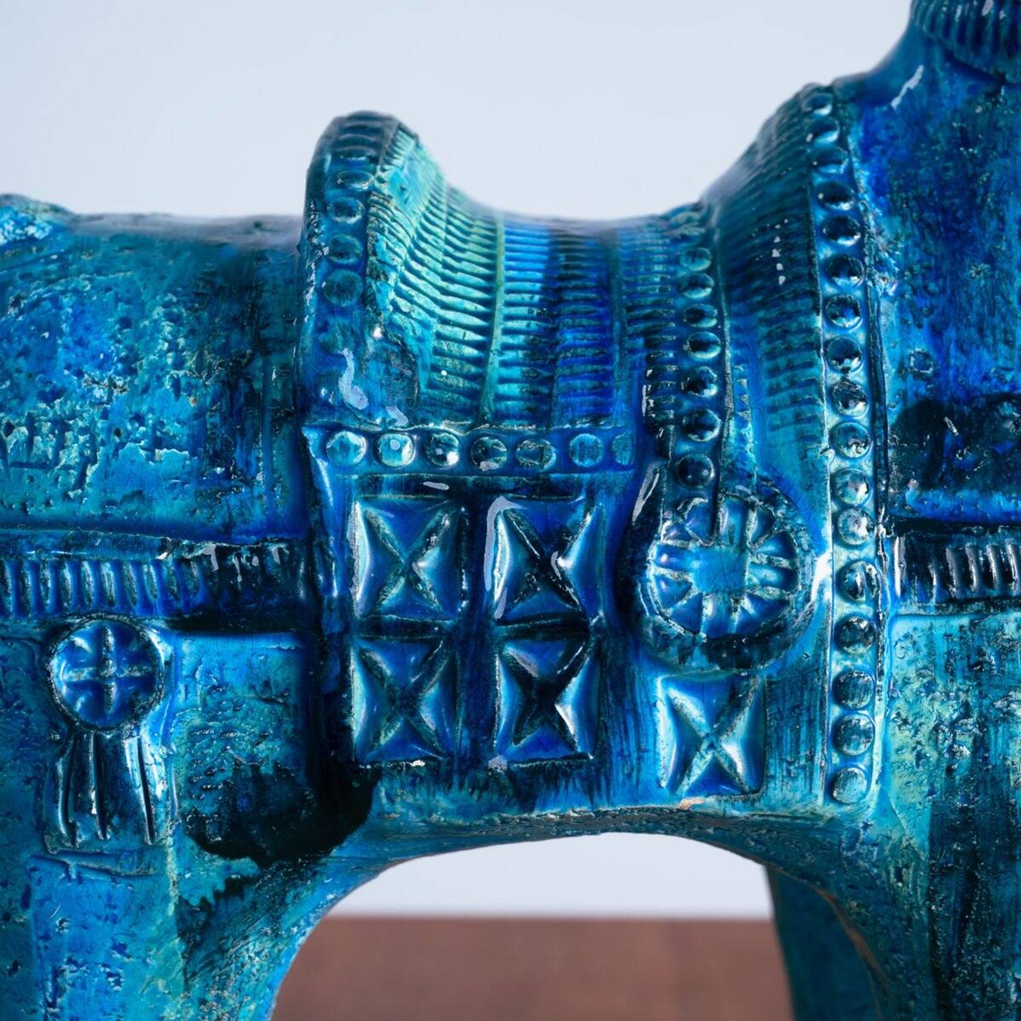 Rimini Blu horse sculpture by Aldo Londi for Bitossi, Italy, 1970s