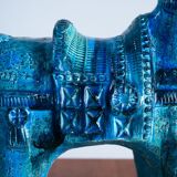 Rimini Blu horse sculpture by Aldo Londi for Bitossi, Italy, 1970s