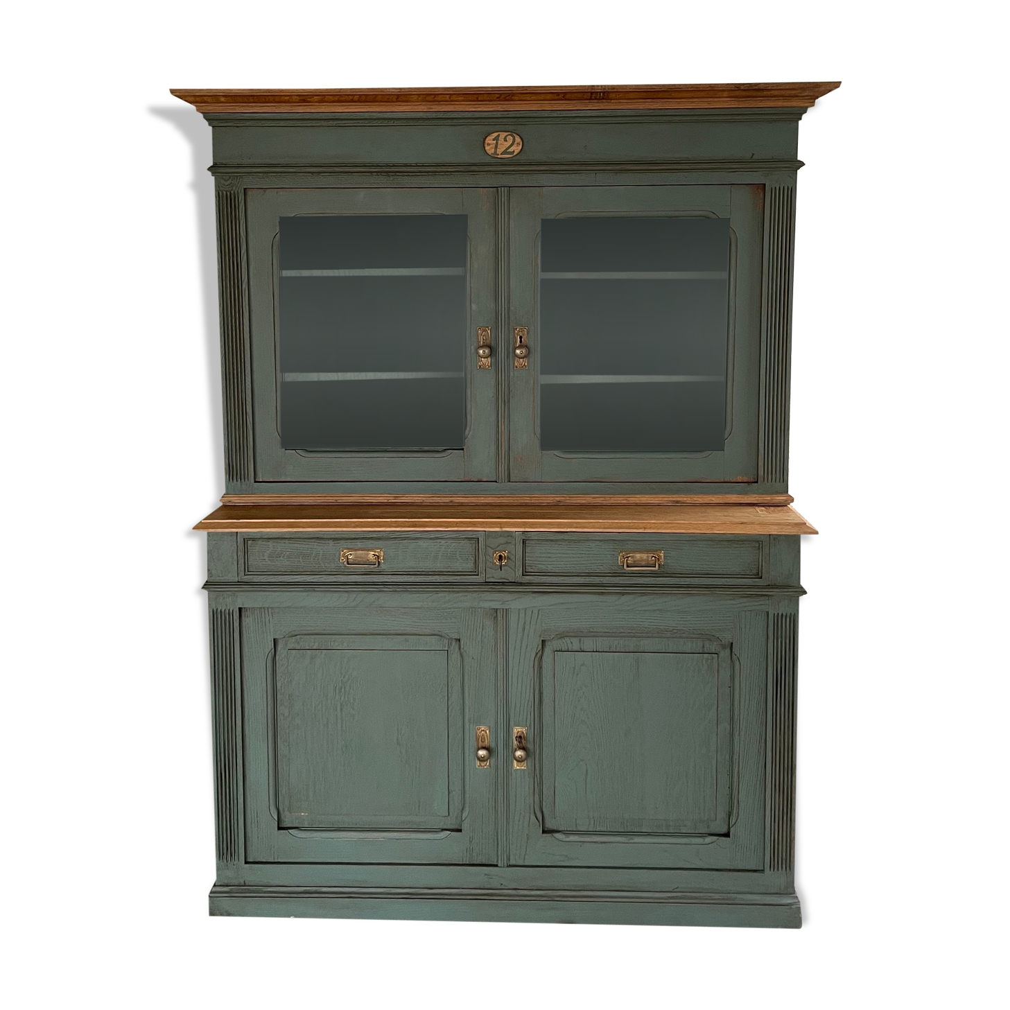 Buffet two bodies blue green oak