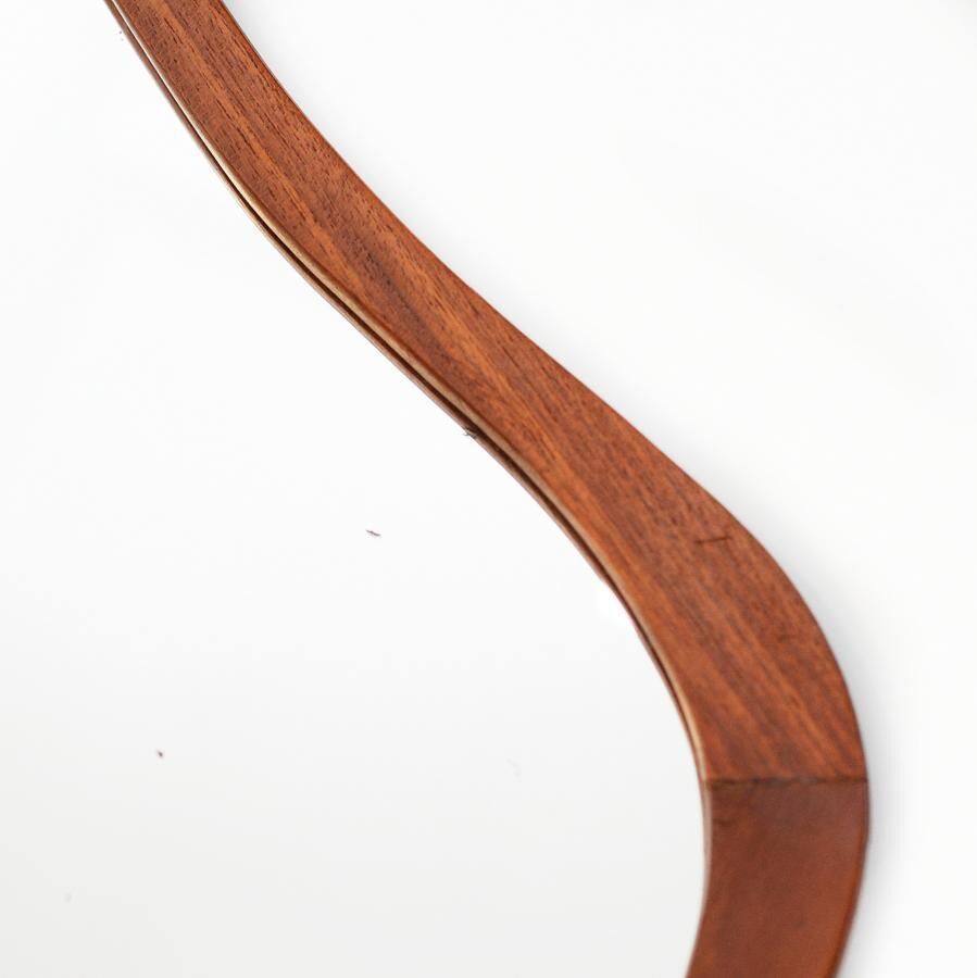 Modernist danish mirror 60 - 67x37cm