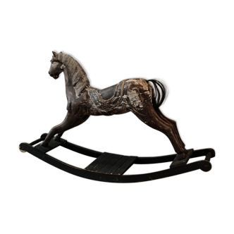 Wooden rocking horse, 19th century