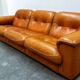 De Sede DS-101 cognac leather sofa/canape/couch with iconic baseball stitching