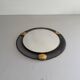 Round wall mirror in brass and black wire, 1960s, Germany