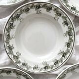 6 “Violetta” ironstone soup plates from Moulin des Loups Hamage