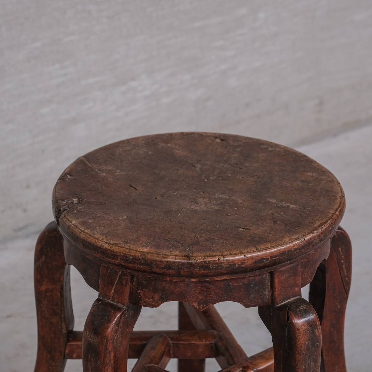 Antique Five Legged Asian Stool
