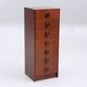 Vintage suede 7-drawer chest of drawers