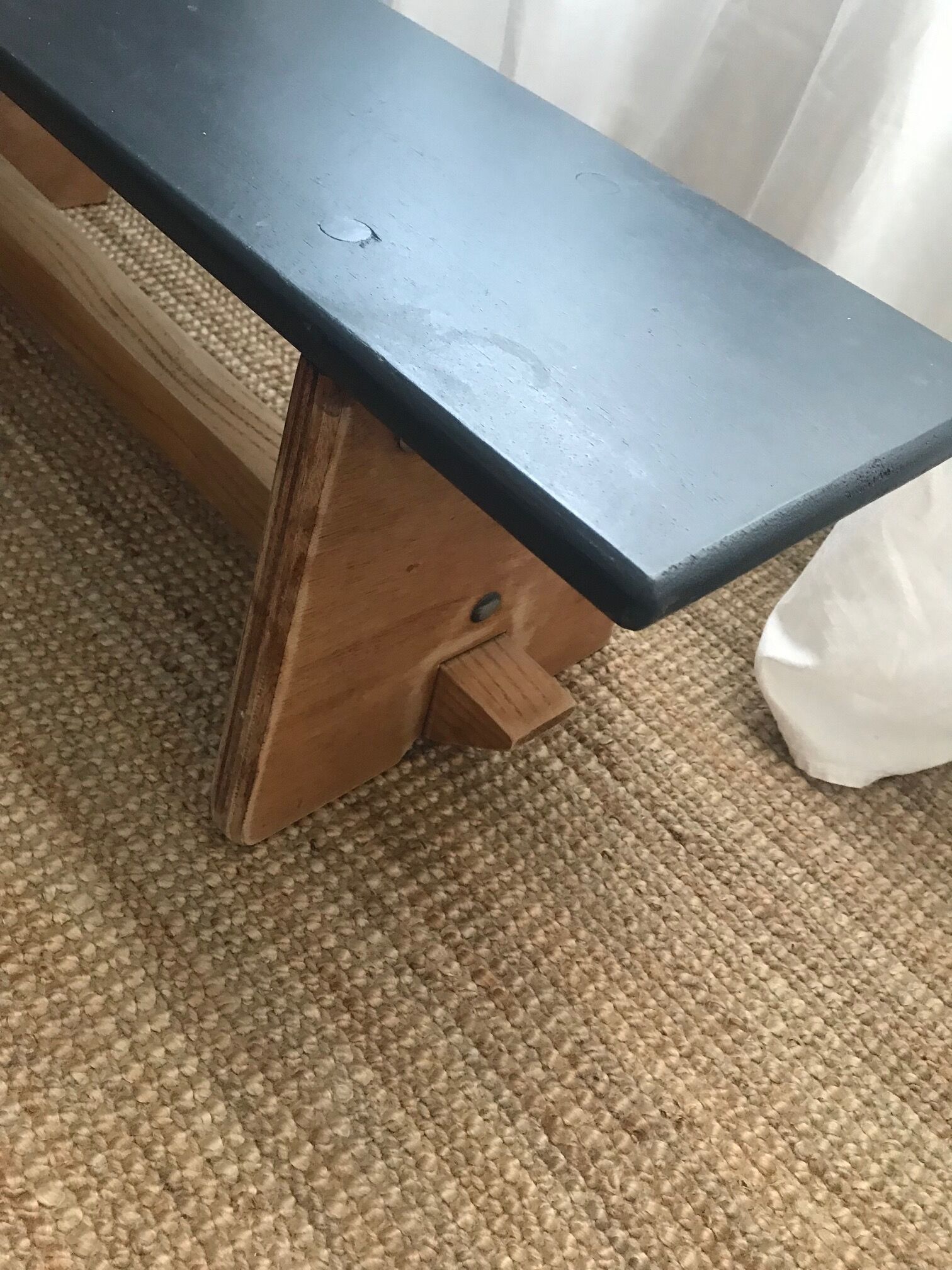 Wooden workshop bench