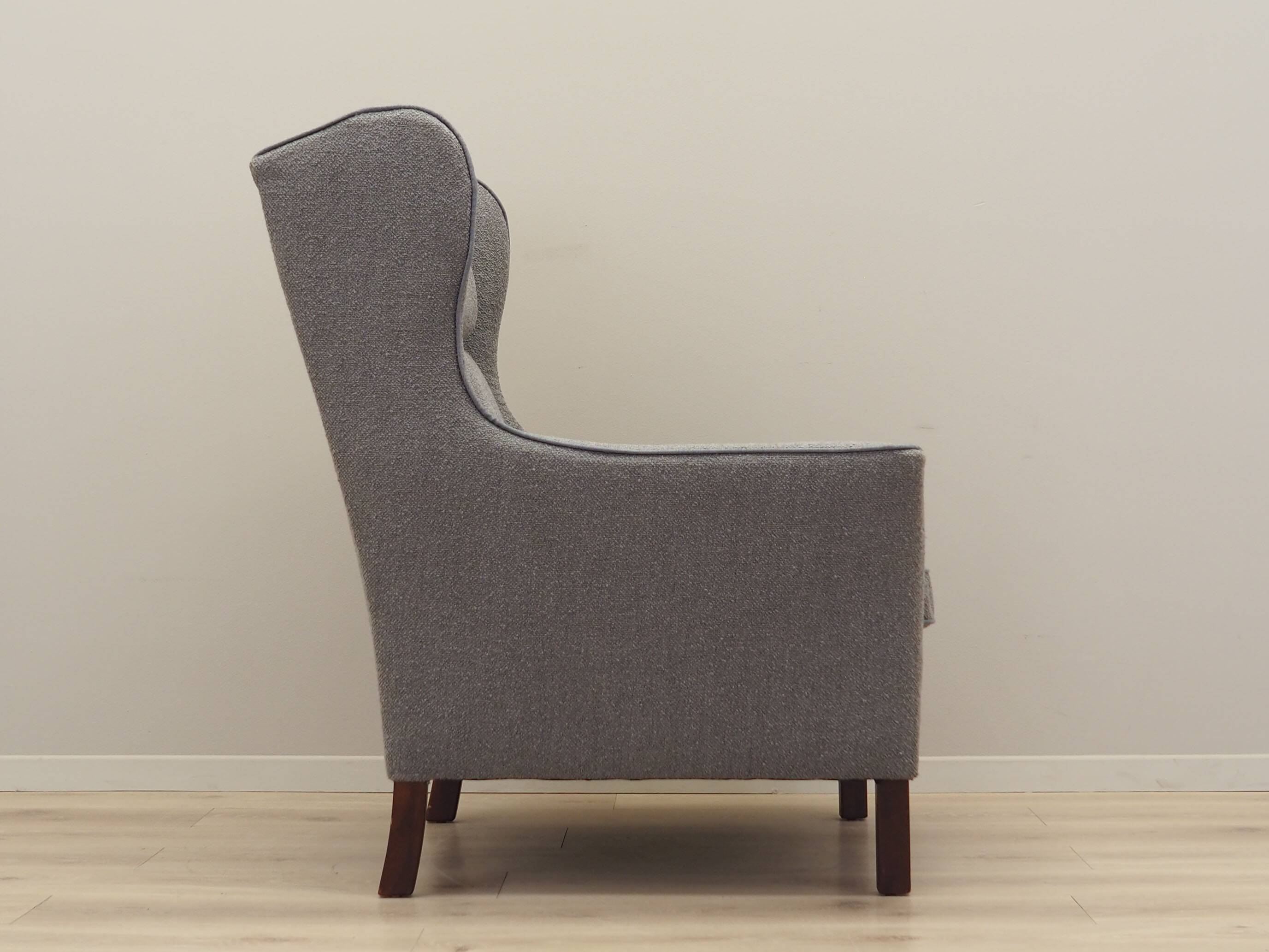 Fauteuil à oreilles, design danois, années 1970, production : Danemark