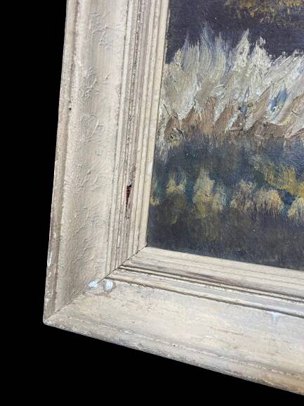 Painting of a landscape signed LEF