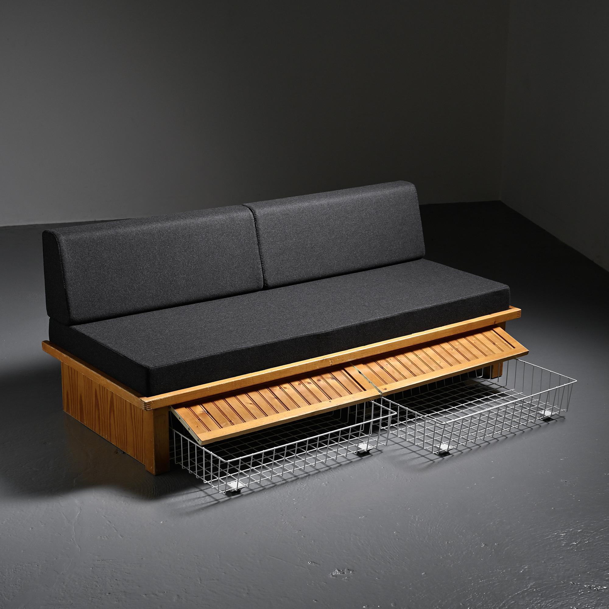 Charlotte Perriand, Les Arcs bench around 1973