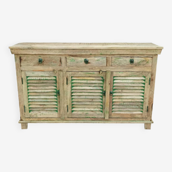 3-door sideboard with shutters, 3 wooden drawers