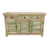 3-door sideboard with shutters, 3 wooden drawers