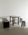 French Mid Century Black Wooden Ebonized Cabin Dining Set, 1950s
