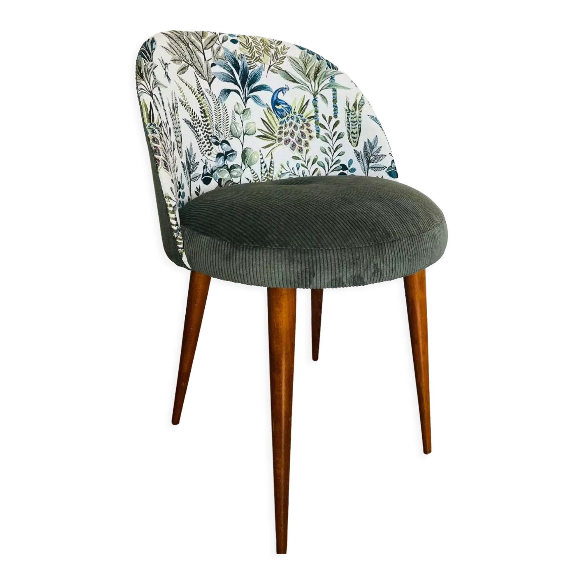 Cocktail Chair, Green Velvet