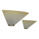 Pair of vintage shell wall lights, glass and brass, France, 1970