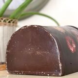 Old painted wooden box