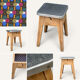 Raw wood storage stool 1950