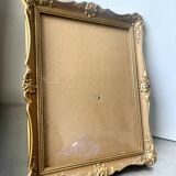 Cadre ancien en bois doré 28 cm x 22 cm Verre CONVEXE