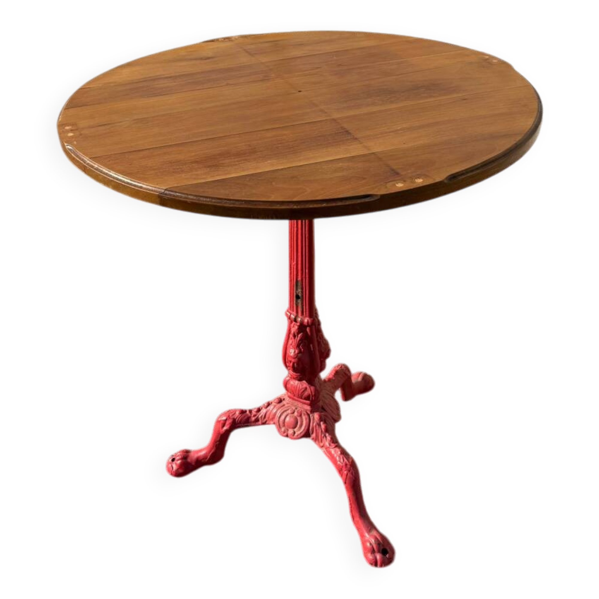 19th century cast iron bistro pedestal table