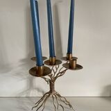 Golden candle holder