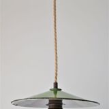 Industrial suspension, green enamel shade