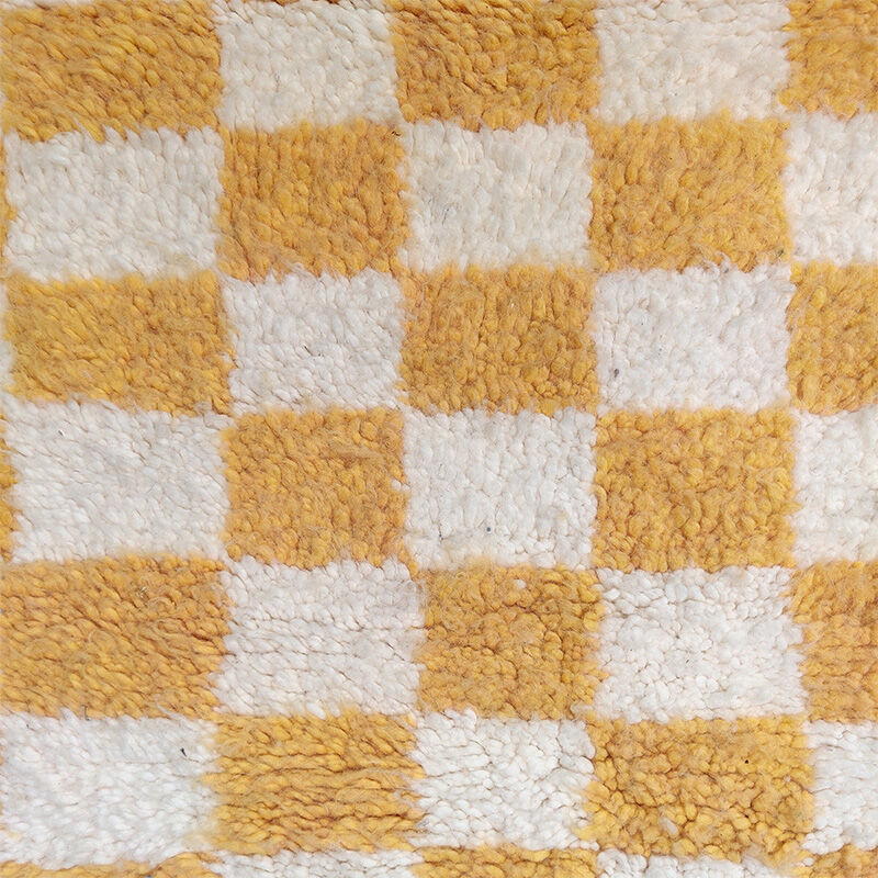 Berber carpet yellow tiles 100x145 cm