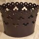 Vintage Magazine Rack Holder Waste Basket Cut Work Brown Leather Oval Shape