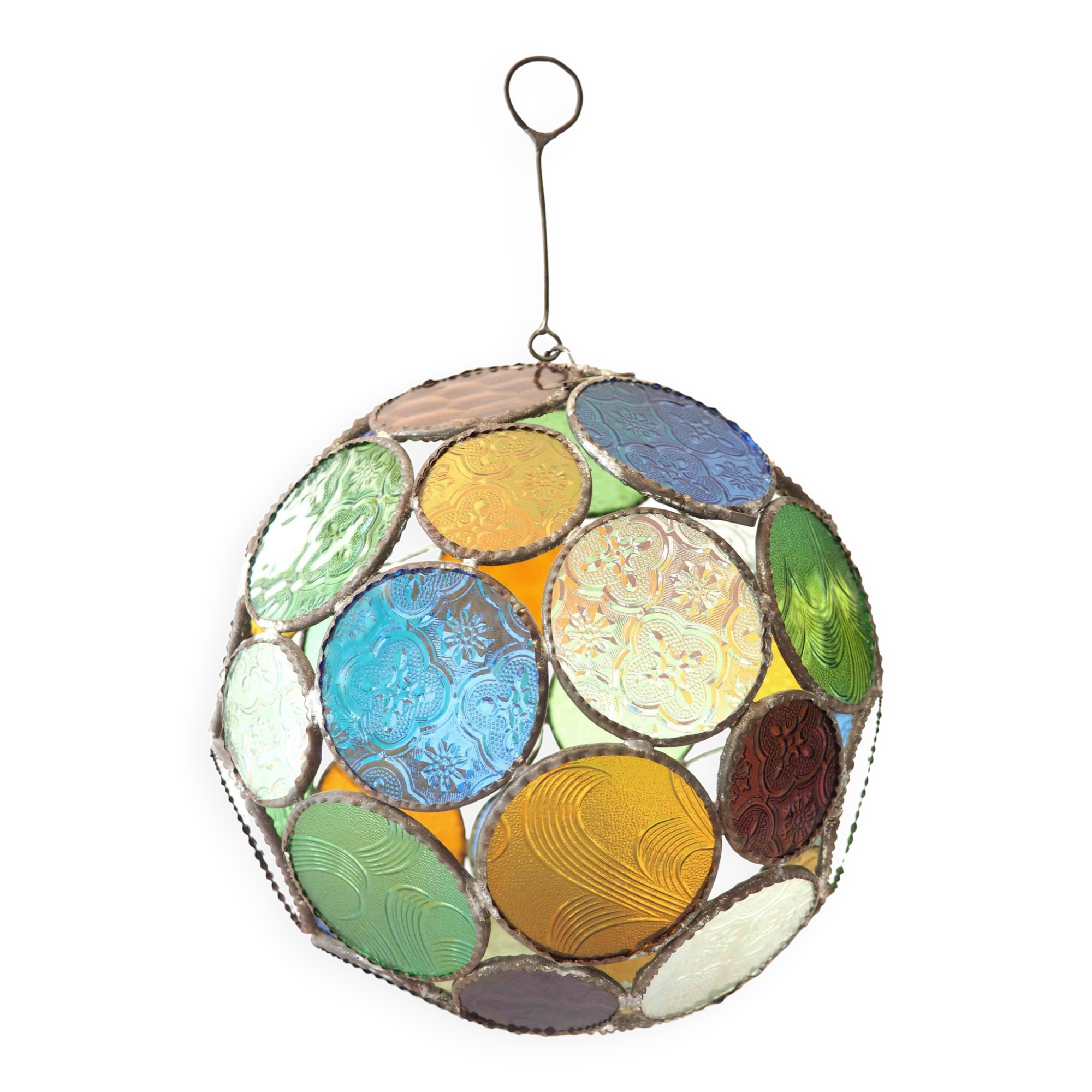 Multicolored ball glassware pendant lamp