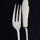 Hénin Et Cie - 5 Forks And 6 Silver Fish Knives