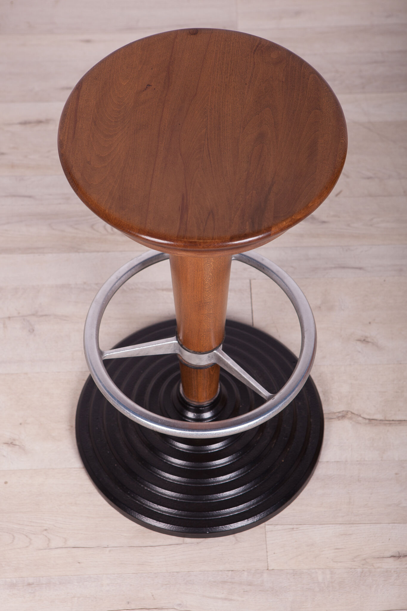 Set of 4 mid-century bar stools, 1950s