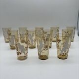 12 enamelled glasses, Mary Gregory, USA, 19th century