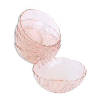 Bols en verre rose