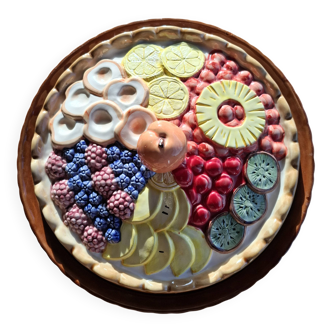 Silea pie dish in earthenware - Multi-fruit patterns