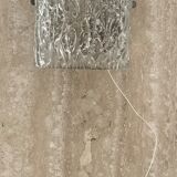 Vintage wall lamp molded glass 70s