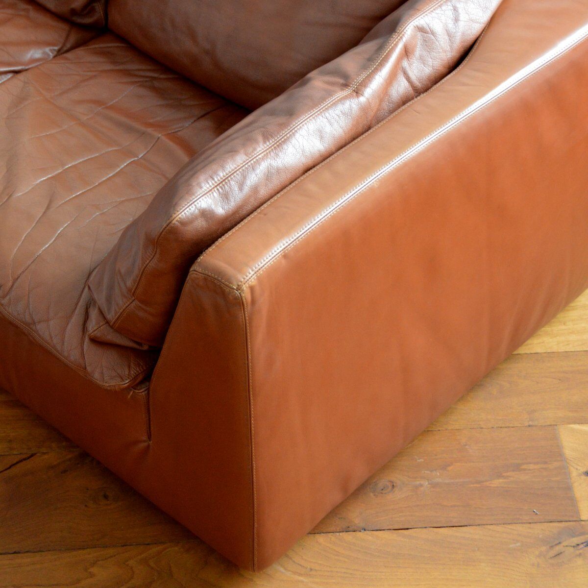 Sofa sofa leather leolux netherlands 1970s