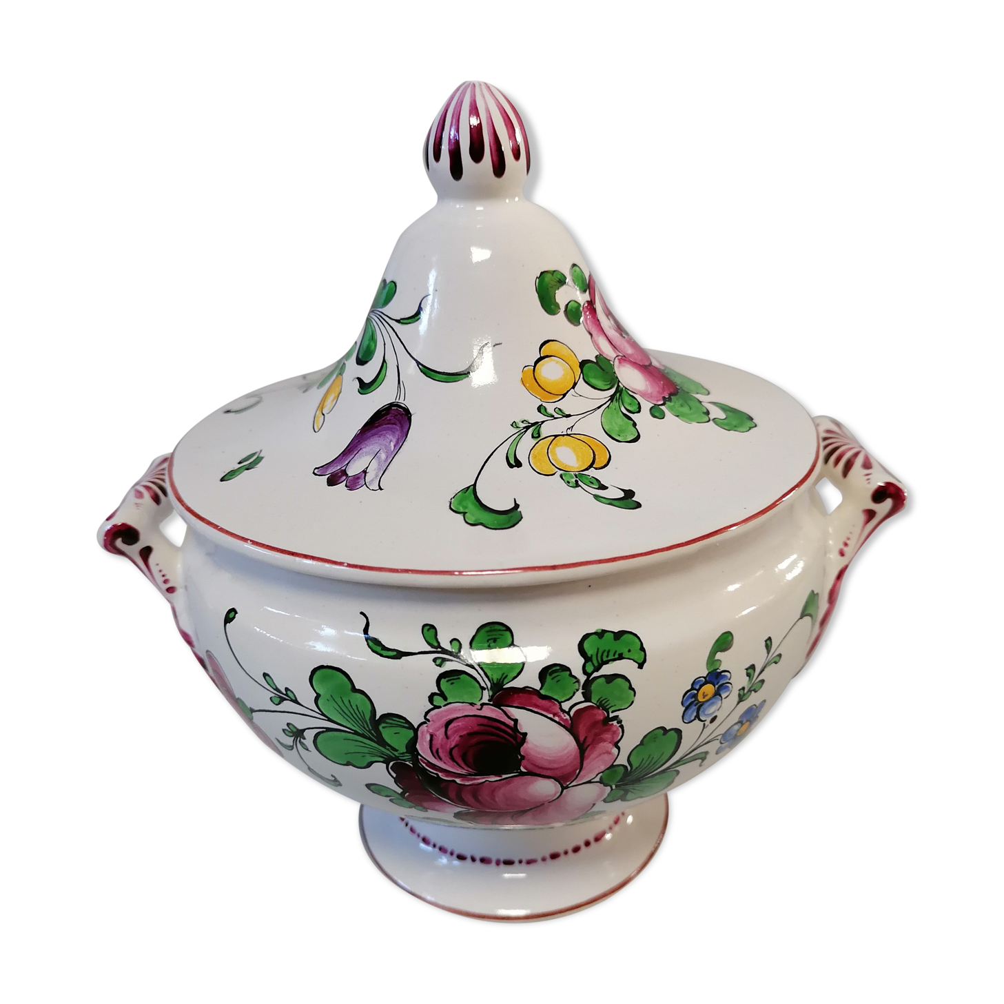 Strasbourg earthenware soup bowl