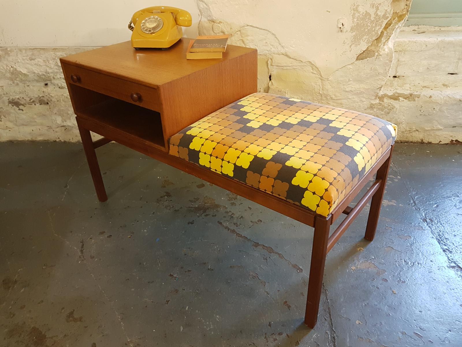 Telephone table & bench Tingstroms Sweden 1960 s